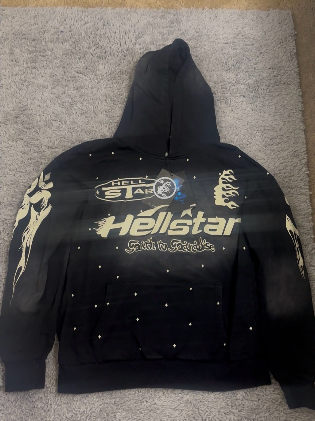 Hellstar Black Graphic Hoodie